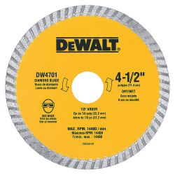 DEWALT DW4701, DW4701 4" .080" DIAMOND BLADE - 5/8, 7/8 ARBOR GENERAL DUTY DW4701