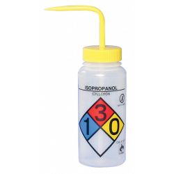 WASH BOTTLE,POLYPROPYLENE,YELL OW,PK