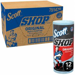 TOWEL-SCOTT SHOP BLUE 55 SH/ROLL 12 ROLLS/CASE