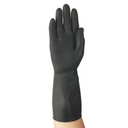 GLOVE-LATEX BLACK 13" HEAVY WEIGHT 30 ML LARGE