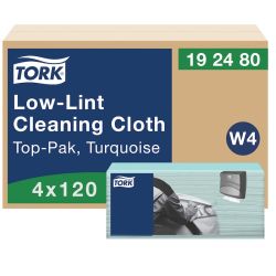 TORK CLEANING CLOTH 192480 1 PLY 14 X 16.34 TURQUOISE