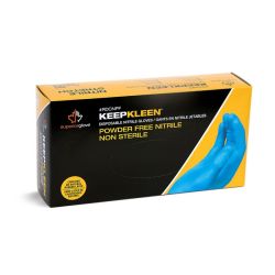 SUPERIOR GLOVE RDCNPF/M, CONTOUR BLUE NITRILE 4 MIL - POWDER FREE IND/GRADE 100/BOX RDCNPF/M